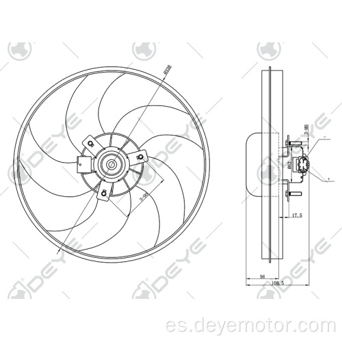 Ventiladores eléctricos del radiador de refrigeración del motor para PEUGEOT 206